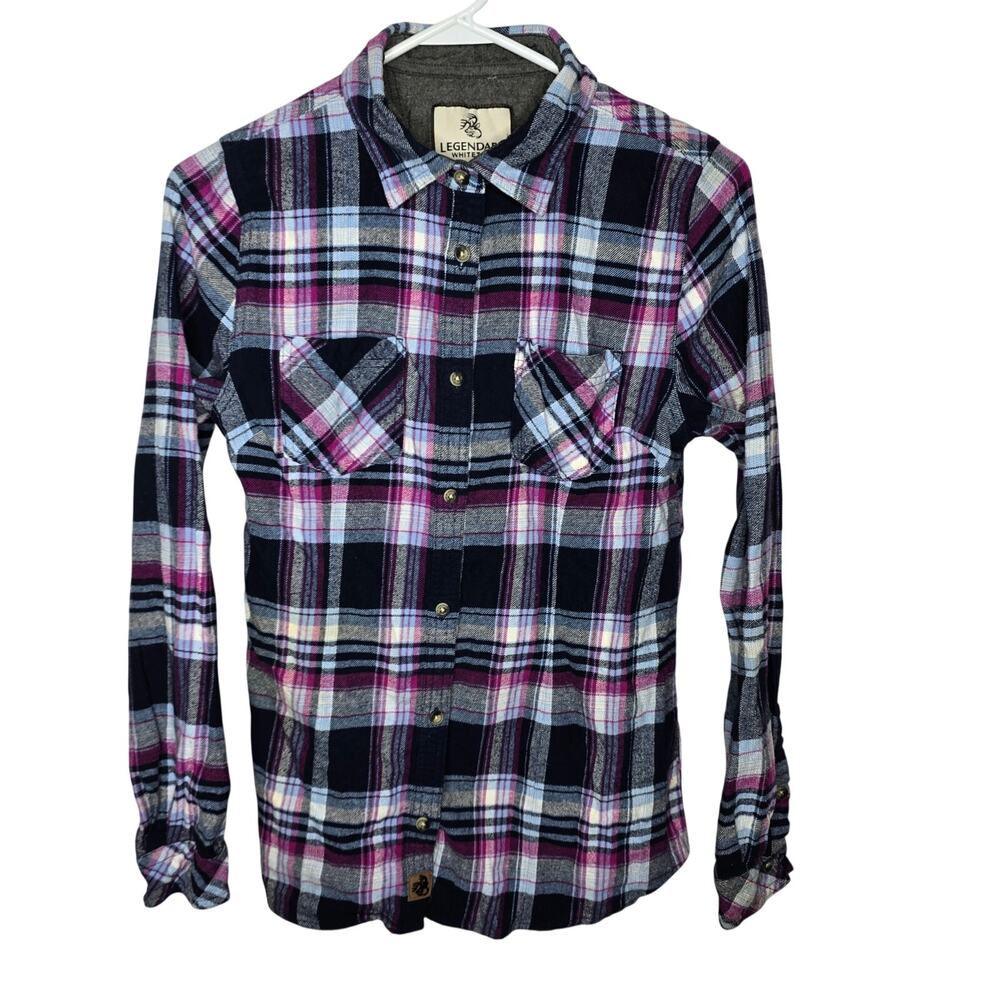 Women's Legendary Whitetails Cottage Escape Plaid Flannel Shirt Size Medium